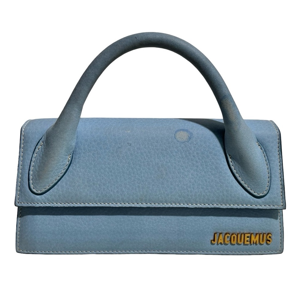 Jacquemus Le Chiquito Long Boucle Leather Shoulder Bag Light Blue - Needs TLC